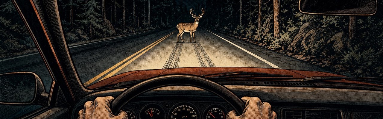 Hit an animal (deer, dog, boar)